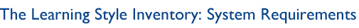 Learning Style Inventory: System Requirements