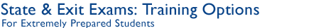 testGEAR: Training Options